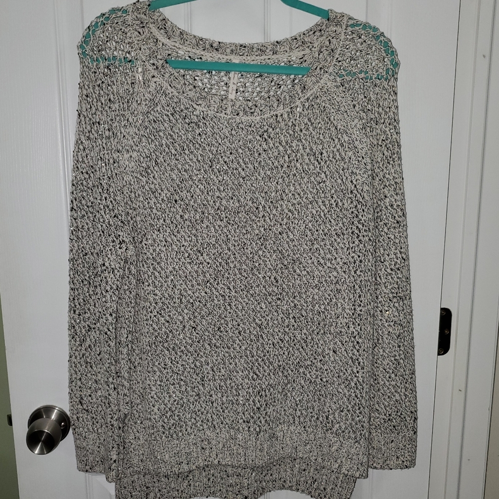 Black and white sparkly sweater